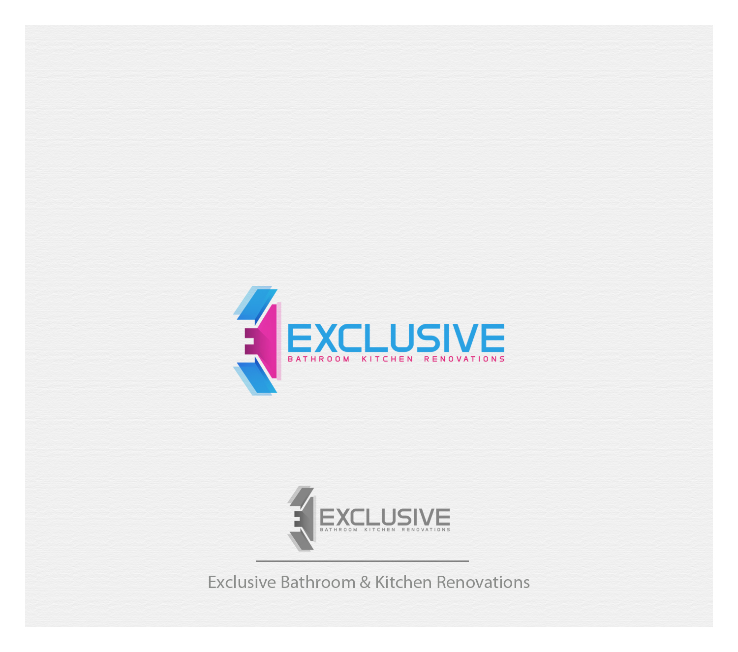 Logo Design by Dream Logo Design for  Exclusive bathroom & kitchen renovations | Design #13931251