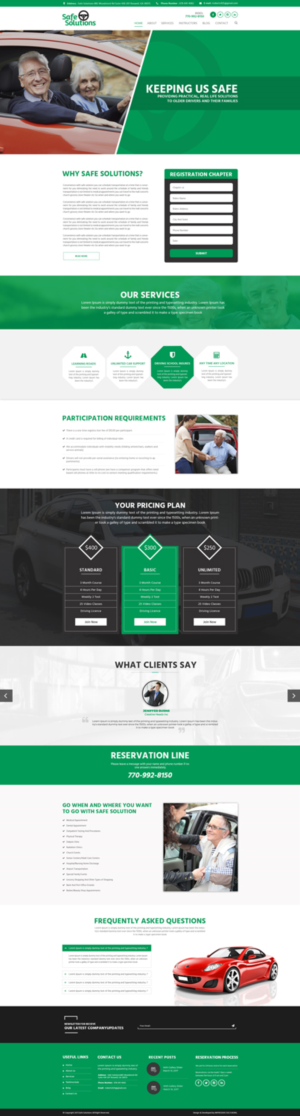 Web Design by Black Stallions Impressive Solutions for Grand Driver, Inc. dba Safe Solutions | Design #13637718