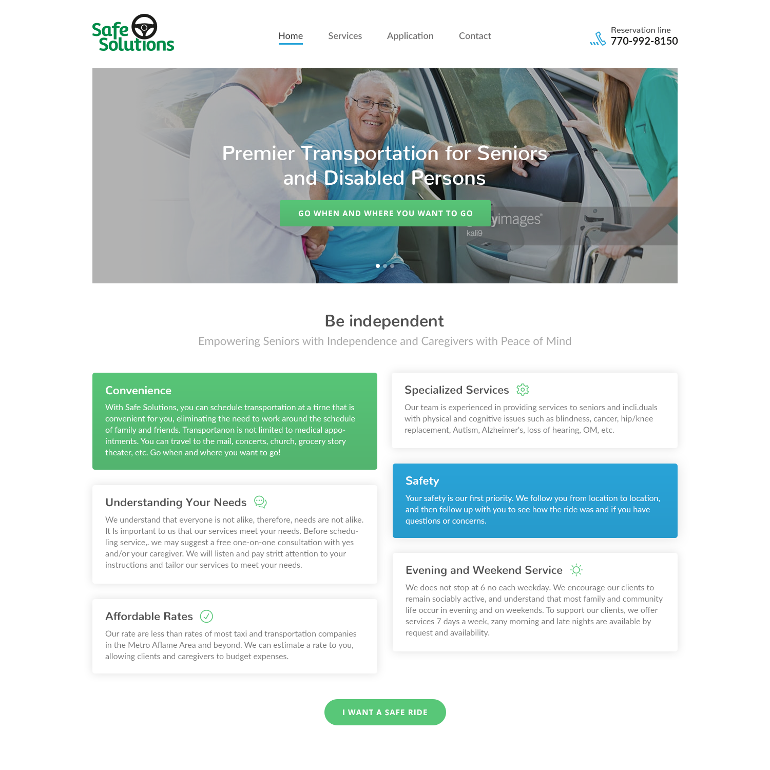 Web-Design von inEdesign für Grand Driver, Inc. dba Safe Solutions | Design #13713049