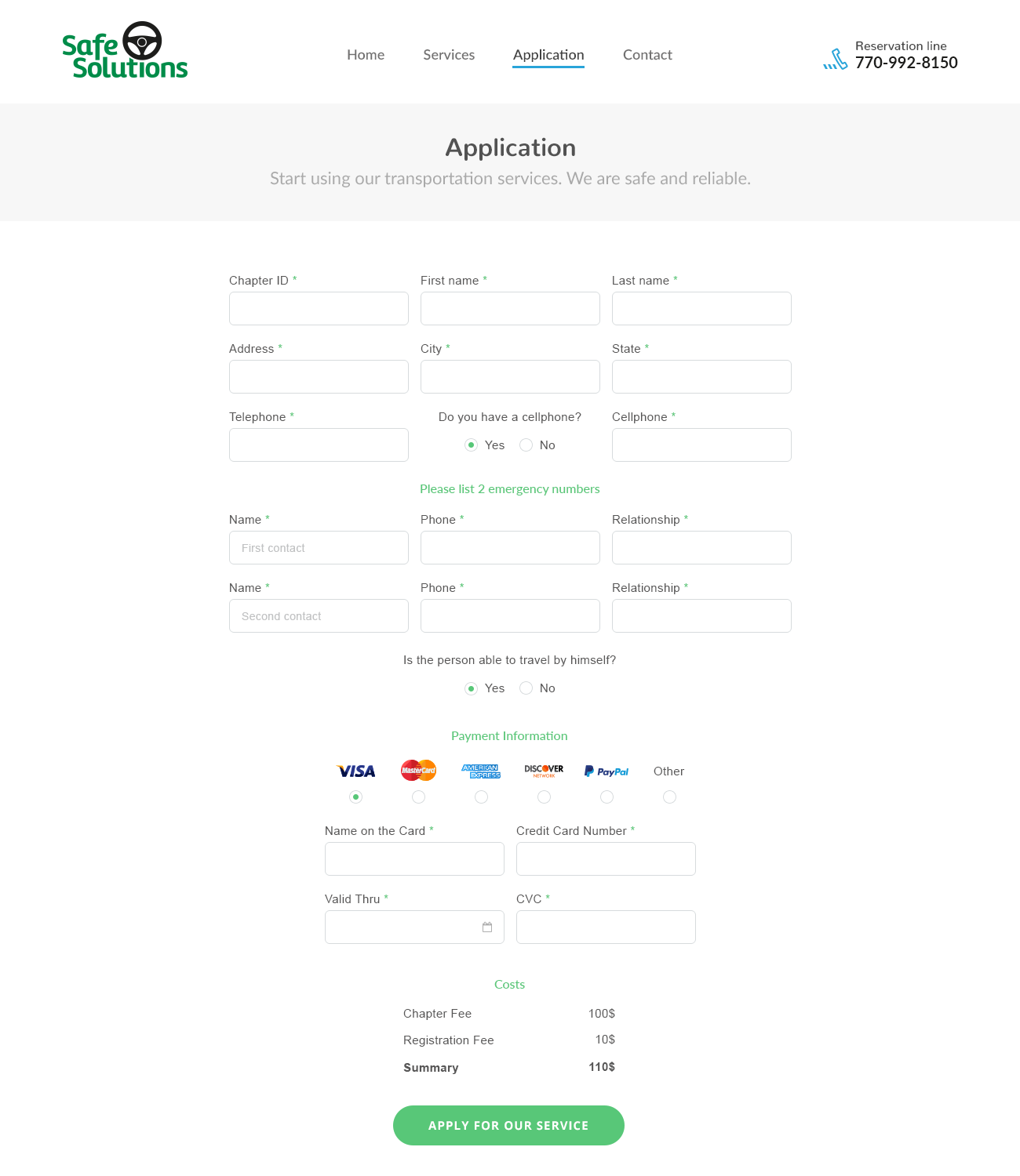 Web-Design von inEdesign für Grand Driver, Inc. dba Safe Solutions | Design #13713052