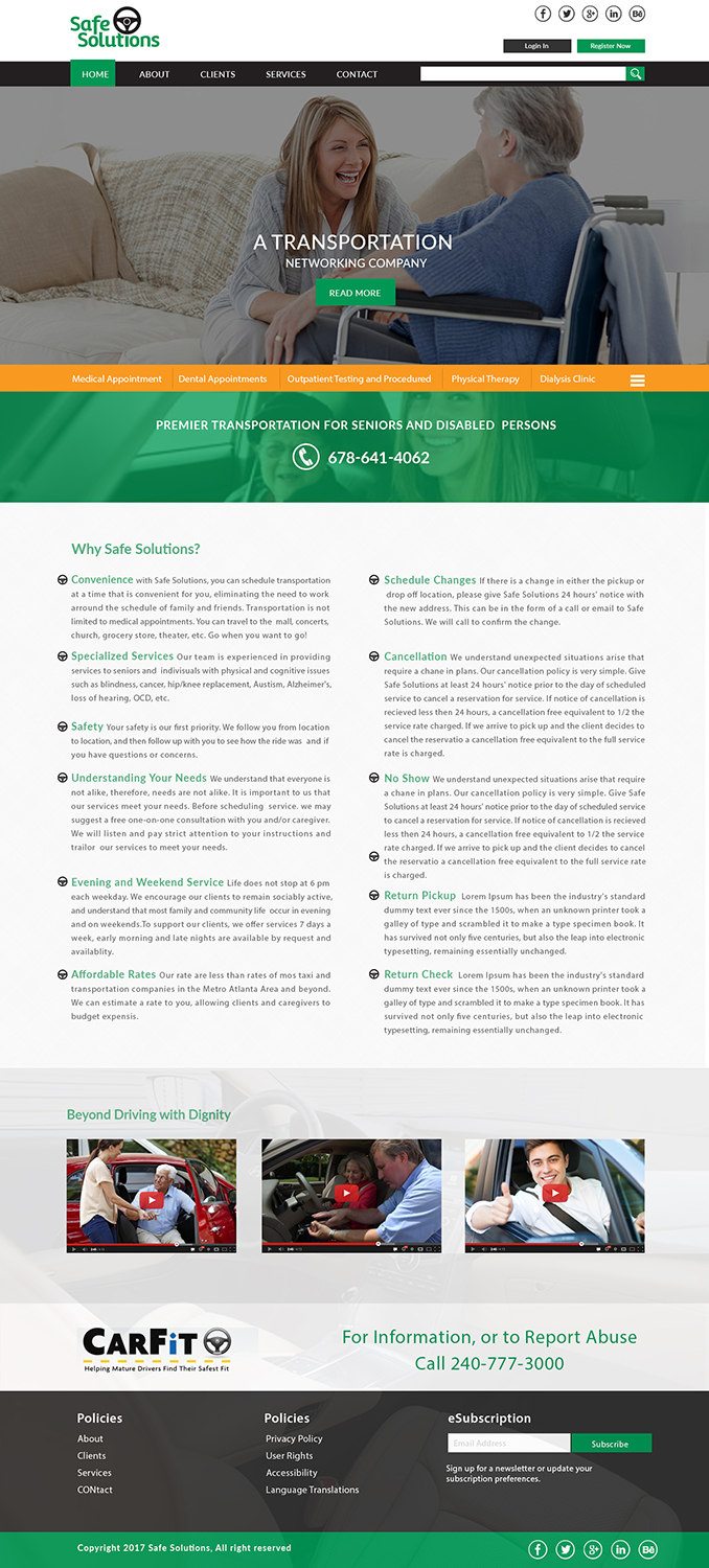 Web Design par bdesigner9 pour Grand Driver, Inc. dba Safe Solutions | Design #13667312