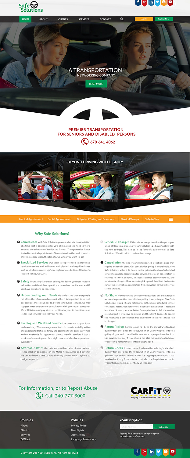 Web Design par bdesigner9 pour Grand Driver, Inc. dba Safe Solutions | Design #13667313