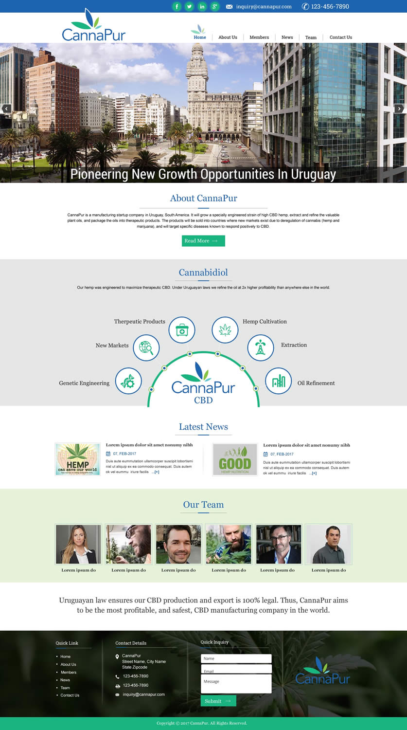 Web Design by harmi_199 for CannaPur | Design #13630747
