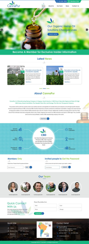 Web Design by harmi_199 for CannaPur | Design: #13643165