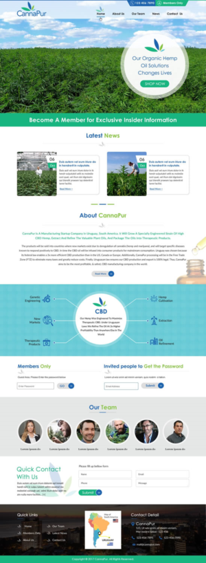 Web Design by harmi_199 for CannaPur | Design: #13643166