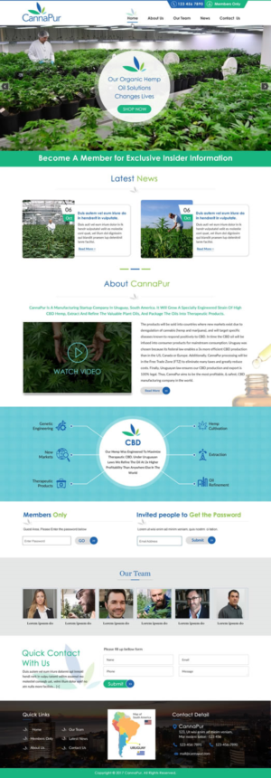 Web Design by harmi_199 for CannaPur | Design: #13643169