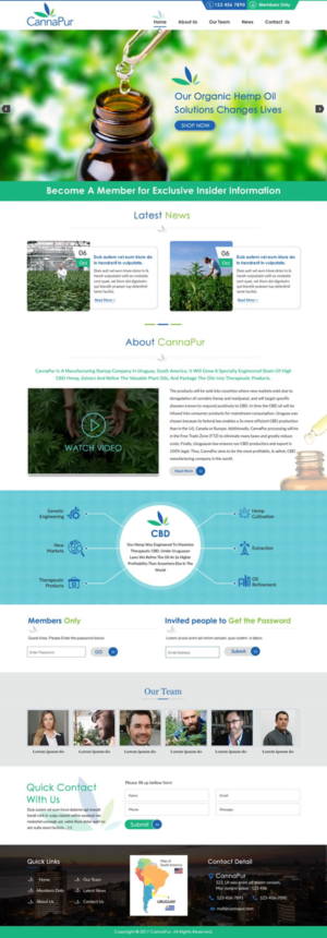 Web Design by harmi_199 for CannaPur | Design: #13643170