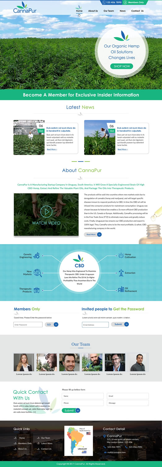 Web Design by harmi_199 for CannaPur | Design #13643171