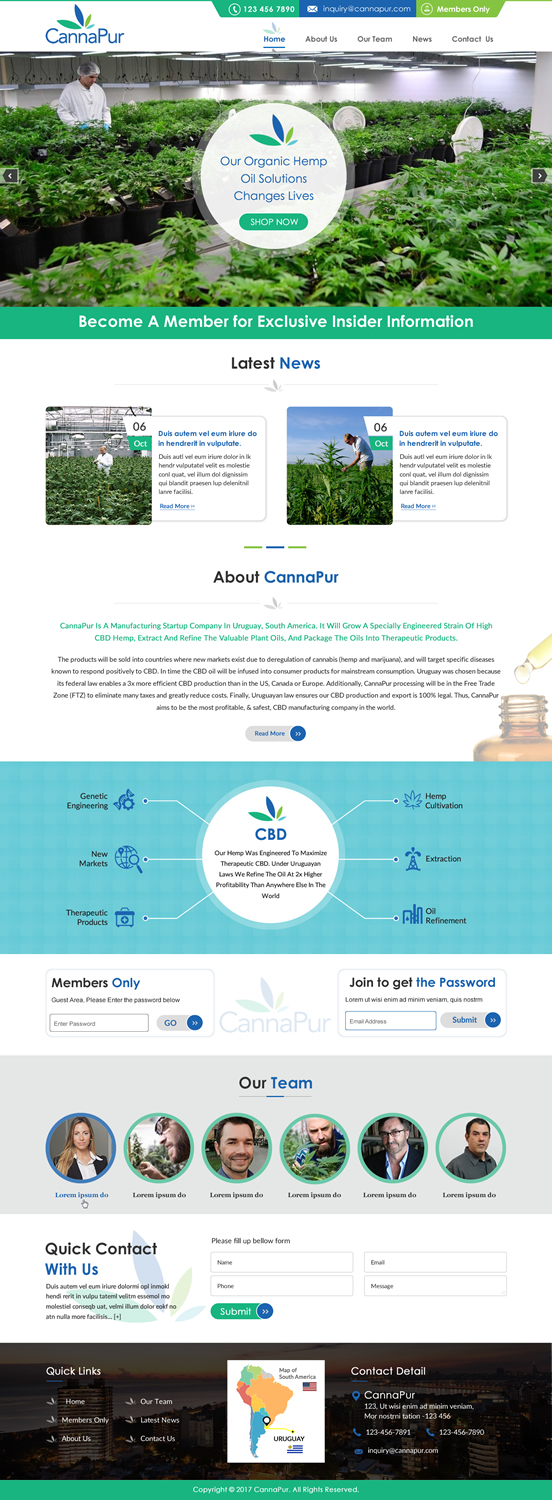 Web Design by harmi_199 for CannaPur | Design #13644881