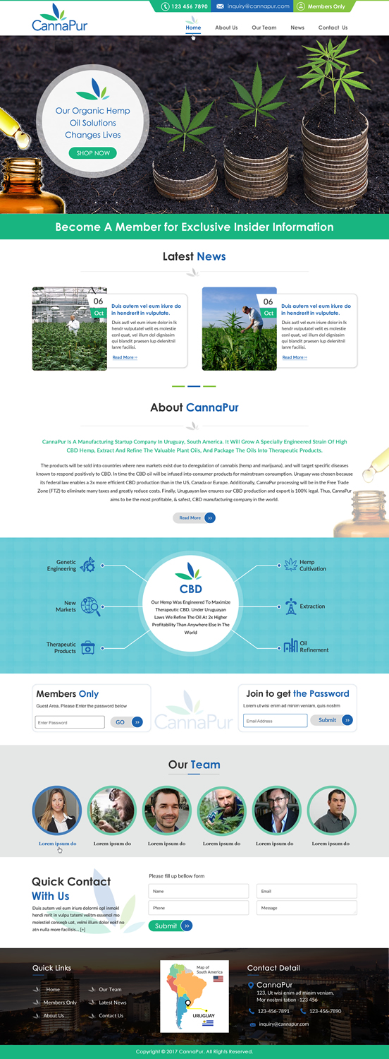 Web Design by harmi_199 for CannaPur | Design #13644882