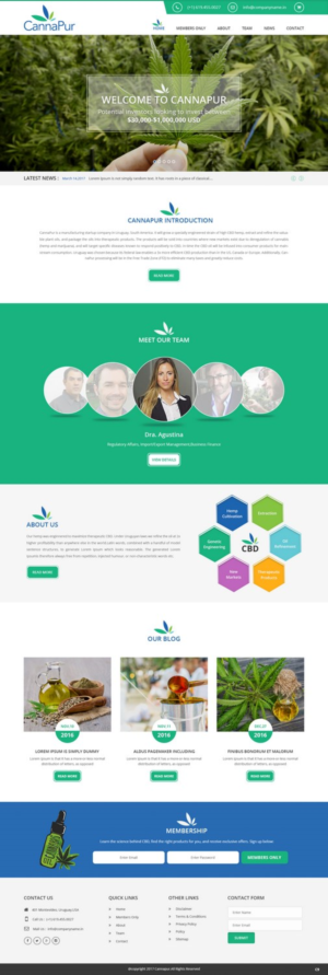 Web Design by pb for CannaPur | Design: #13603989