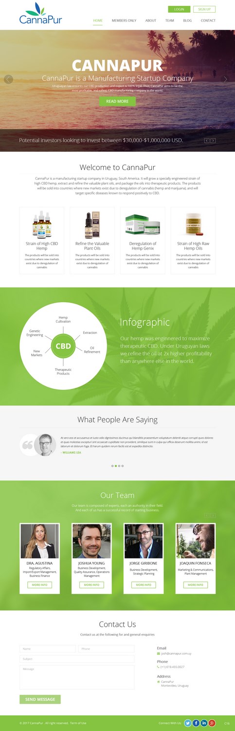 Web Design by pb for CannaPur | Design #13603990