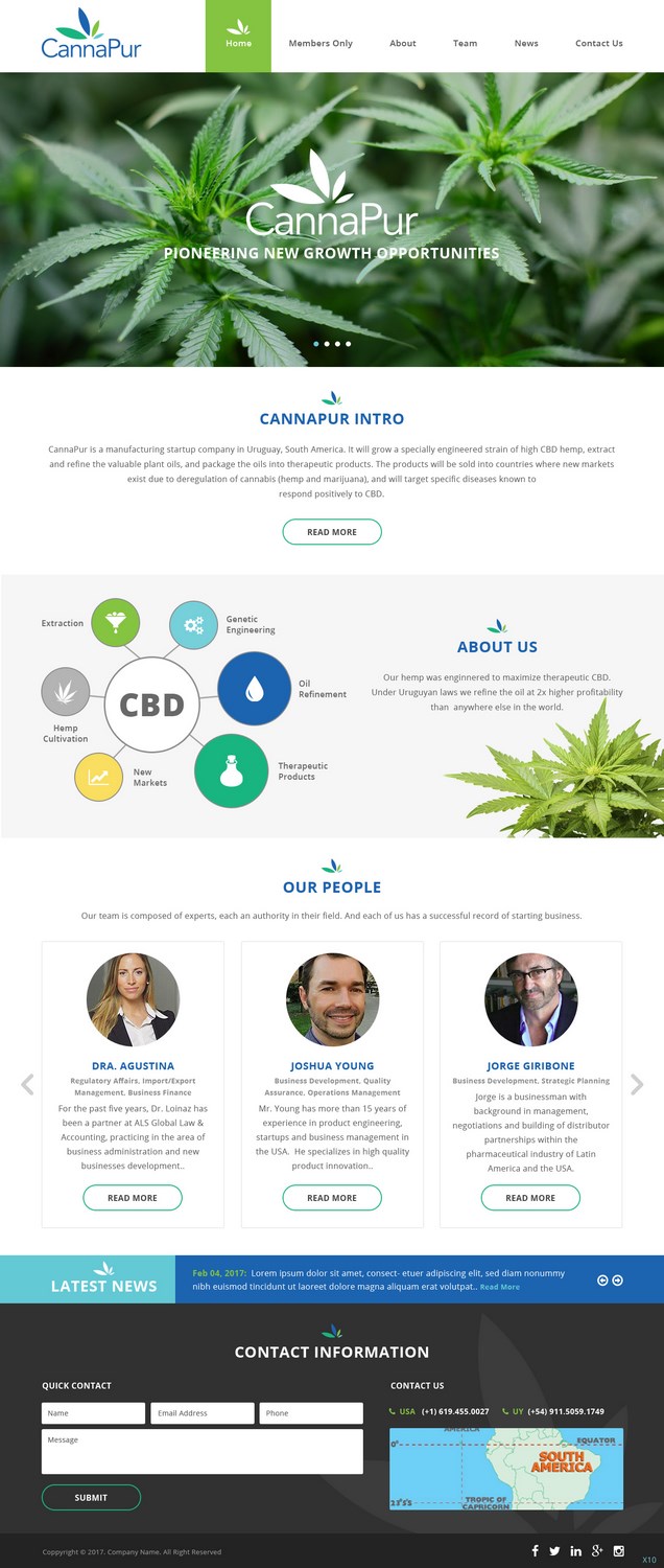 Web Design by pb for CannaPur | Design #13603992