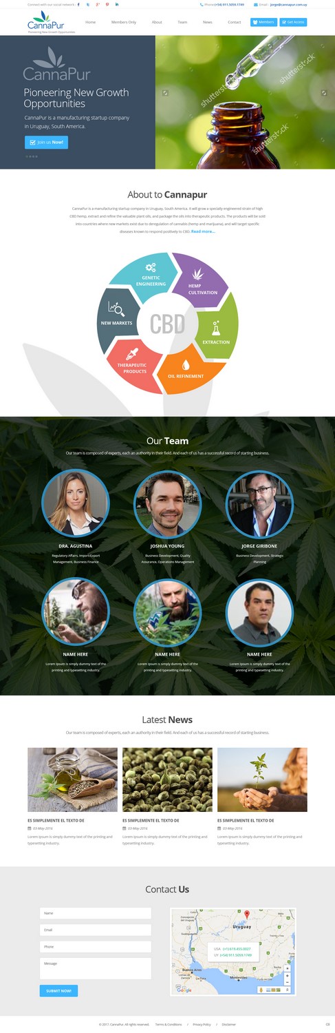 Web Design by pb for CannaPur | Design #13627760