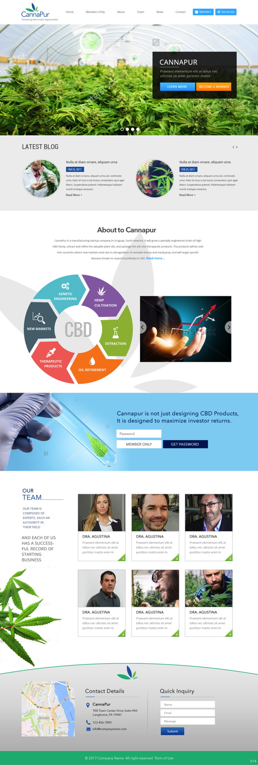 Web Design by pb for CannaPur | Design #13738603
