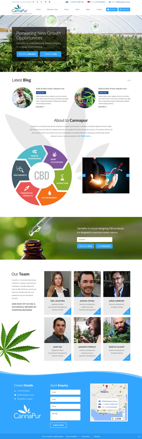 Web Design by pb for CannaPur | Design #13738605