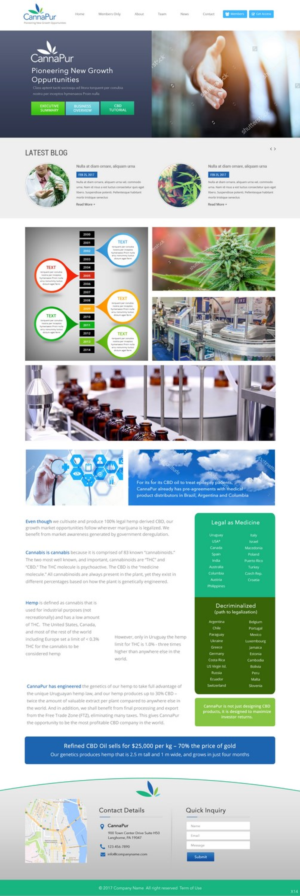 Web Design by pb for CannaPur | Design: #13750545