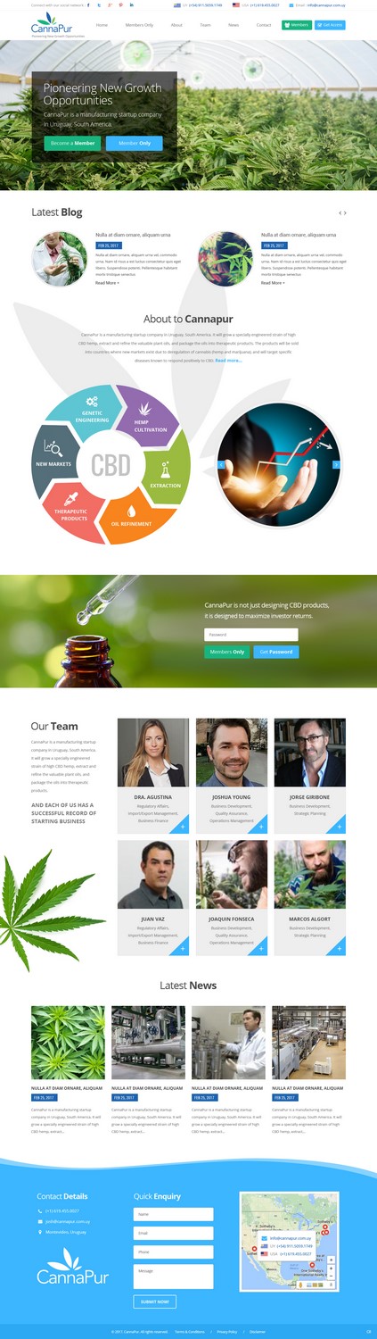 Web Design by pb for CannaPur | Design #13752513