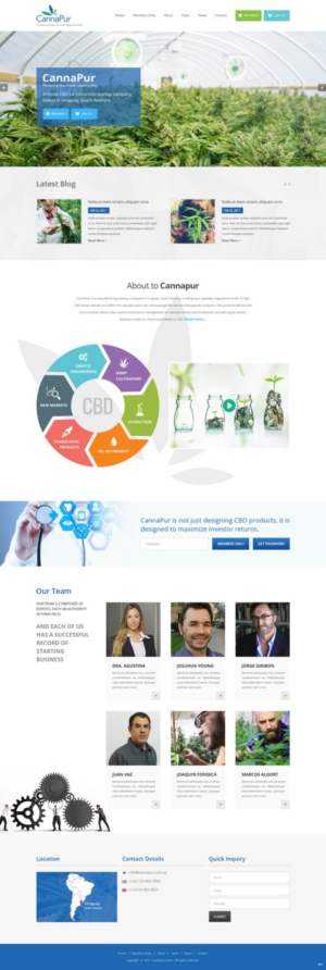 Web Design by pb for CannaPur | Design: #14032321
