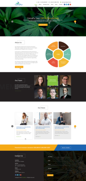Diseño Web por Ved Web Services para CannaPur | Diseño #13631864