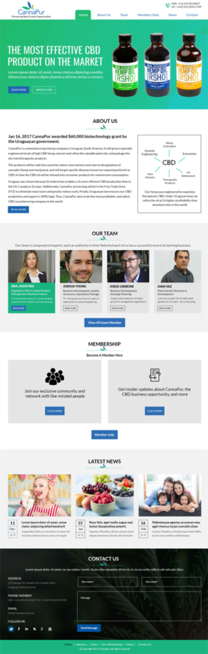 Web Design by Creative Usha for CannaPur | Design: #13652596