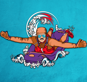 Abstract Whitewater Prone Paddler