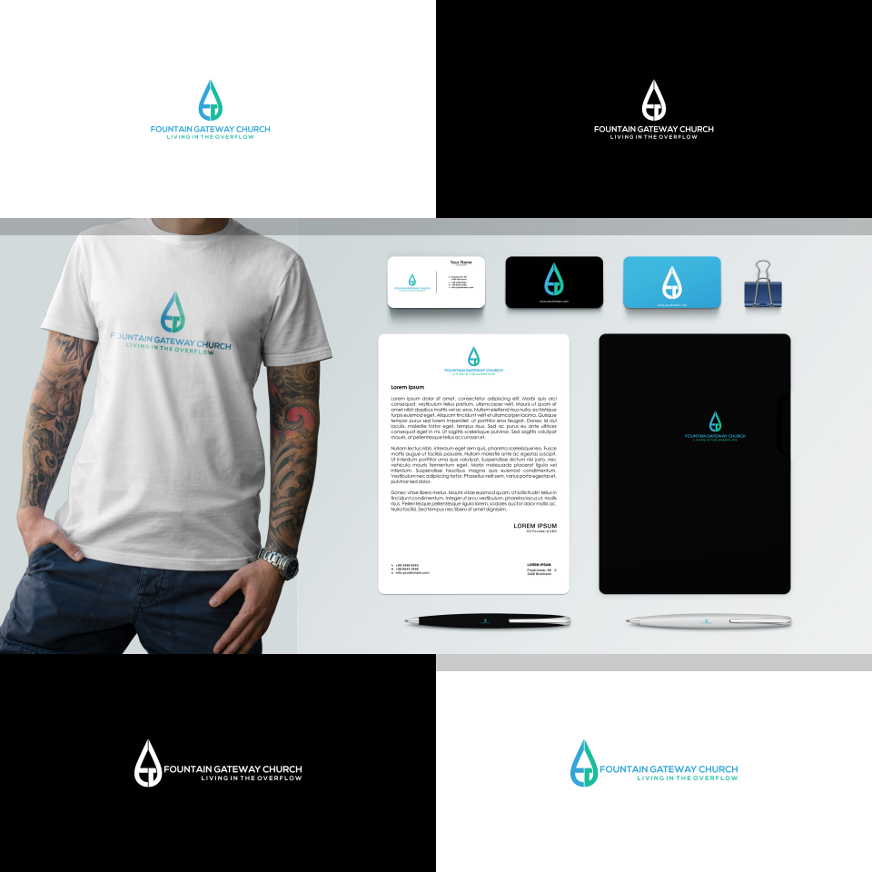 Modern, Bold, Christian Logo Design for Fountain Gateway Church by