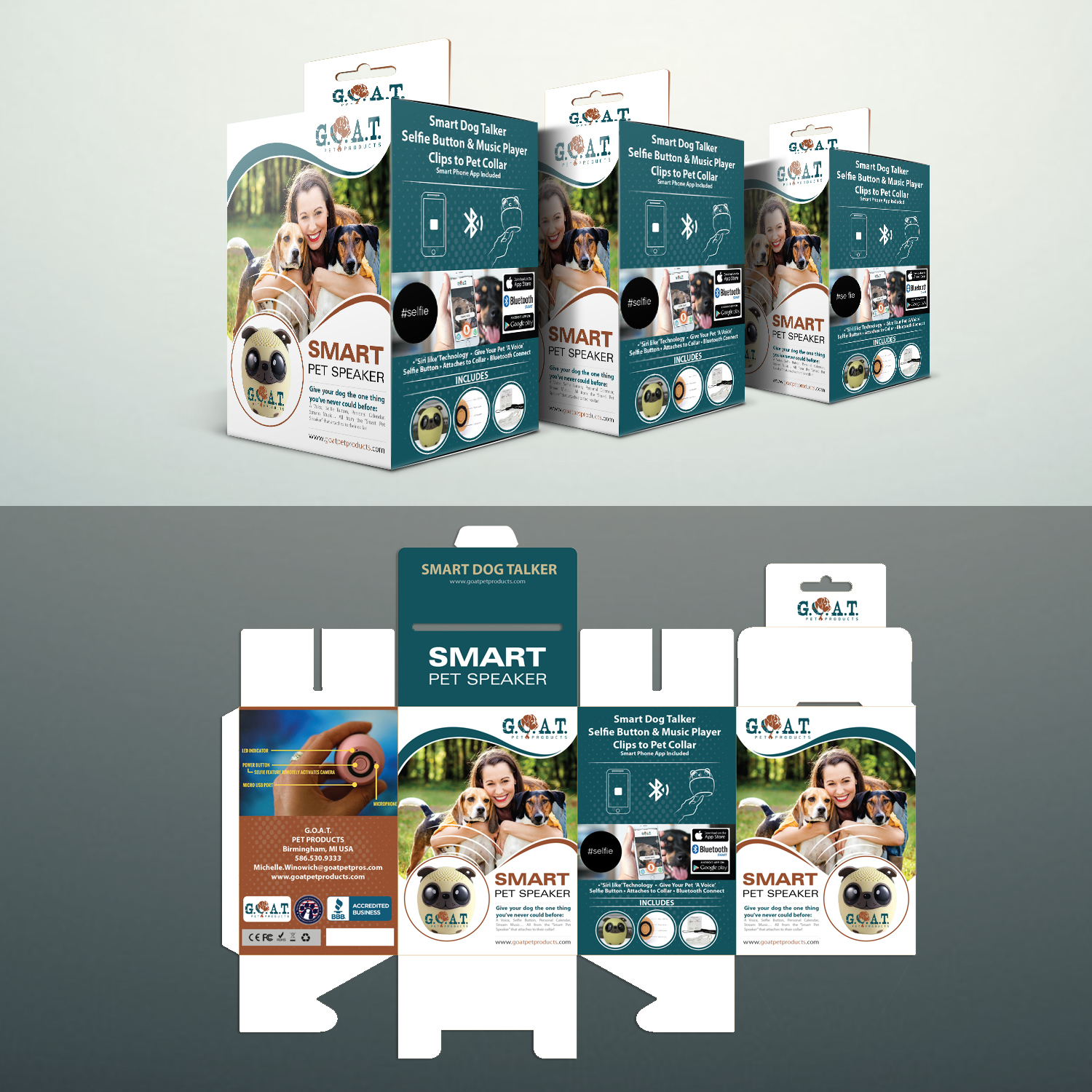 Design Emballage par RGraphic pour G.O.A.T. Pet Pros | Design #13629826