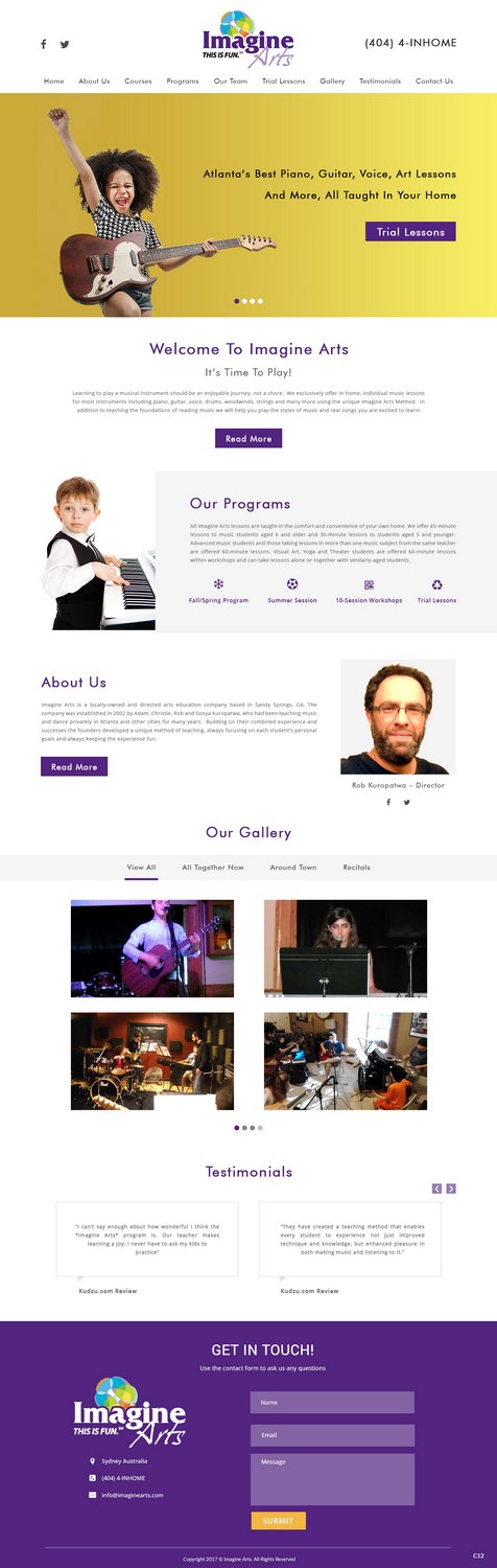 Diseño Web por pb para Imagine Arts, Inc. | Diseño #13627851