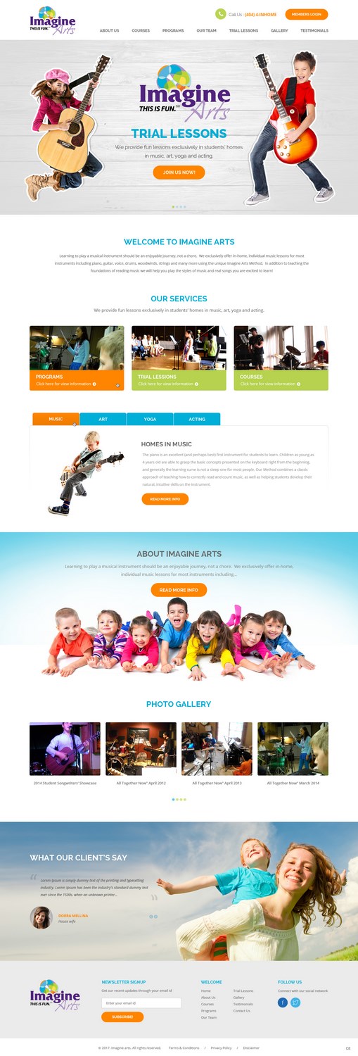 Diseño Web por pb para Imagine Arts, Inc. | Diseño #13627852