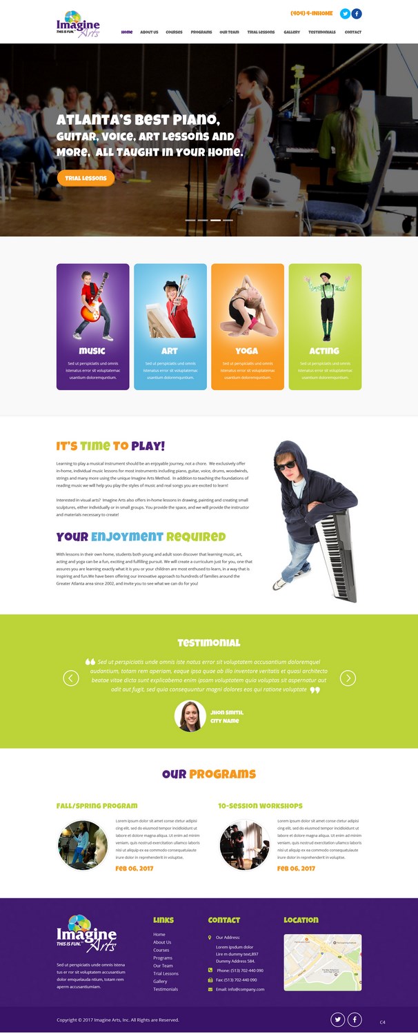 Diseño Web por pb para Imagine Arts, Inc. | Diseño #13627853