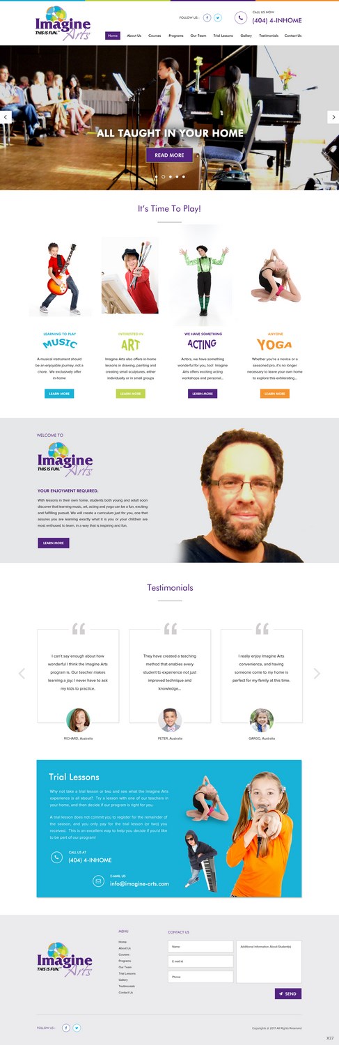 Diseño Web por pb para Imagine Arts, Inc. | Diseño #13627890