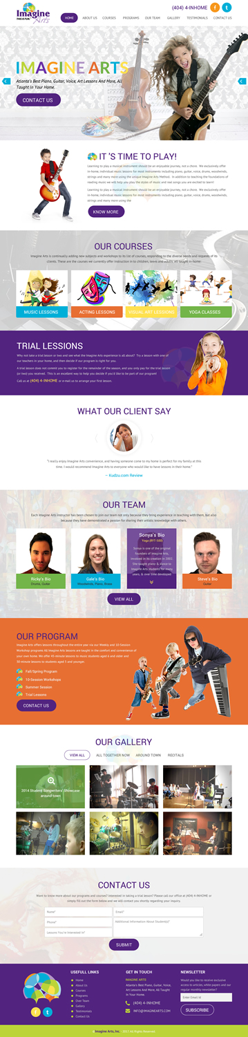 Diseño Web por rightway para Imagine Arts, Inc. | Diseño #13624845