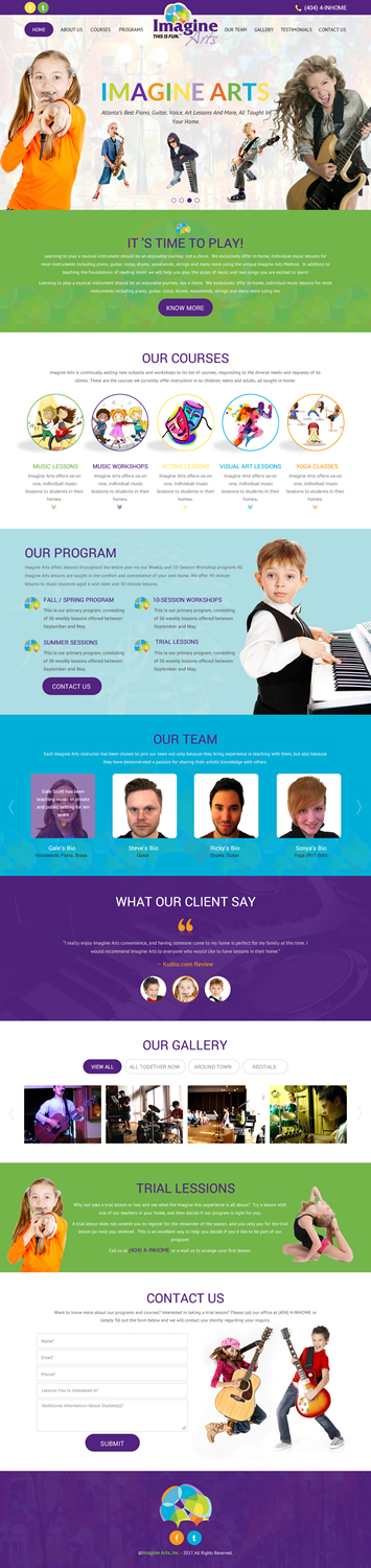 Diseño Web por rightway para Imagine Arts, Inc. | Diseño #13624851