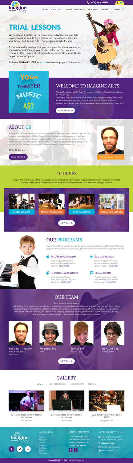 Diseño Web por rightway para Imagine Arts, Inc. | Diseño #13625103