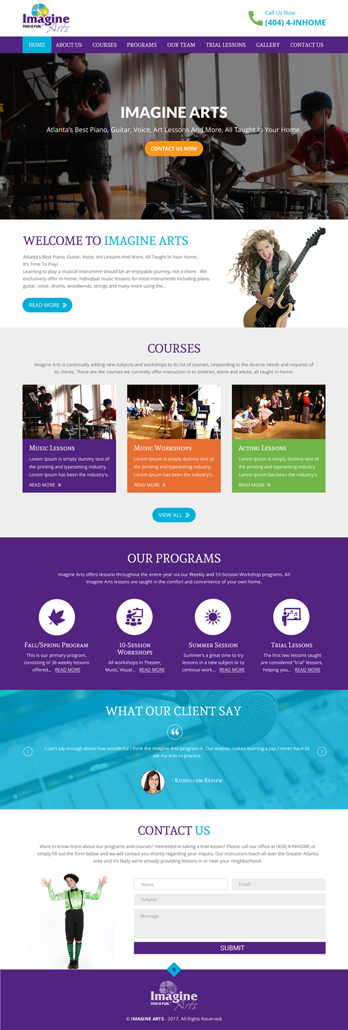 Diseño Web por rightway para Imagine Arts, Inc. | Diseño #13625106