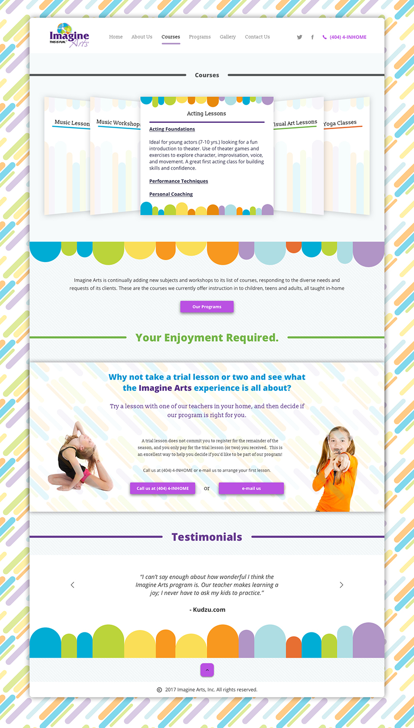 Web Design by Orhon.ao for Imagine Arts, Inc. | Design #13672062