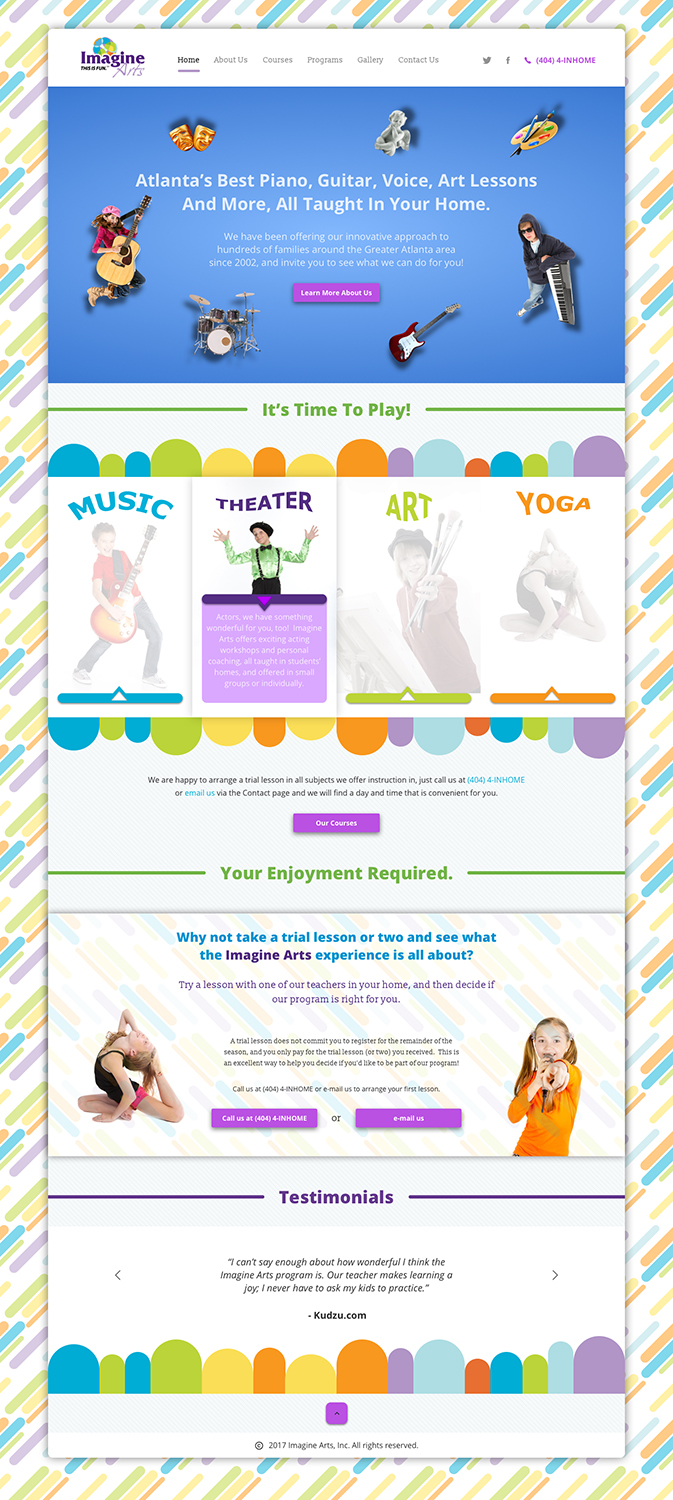 Web Design by Orhon.ao for Imagine Arts, Inc. | Design #13672063