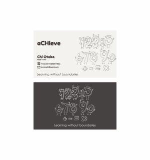 Maths Tutor Business Cards for children aged 4 - 18 | Business Card Design by Mariono Fx