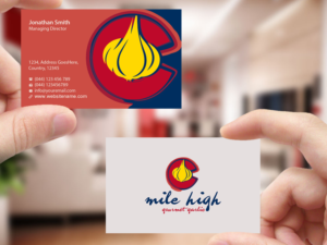 Business Card Design by Creations Box 2015 for Mile High Gourmet Garlic,LLC | Design: #13653370