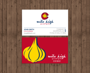 Business Card Design by chandrayaan.creative for Mile High Gourmet Garlic,LLC | Design: #13659813
