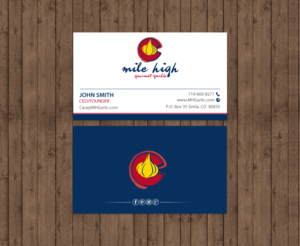 Business Card Design by chandrayaan.creative for Mile High Gourmet Garlic,LLC | Design: #13659845