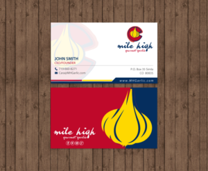 Business Card Design by chandrayaan.creative for Mile High Gourmet Garlic,LLC | Design: #13659858