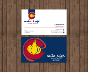 Business Card Design by chandrayaan.creative for Mile High Gourmet Garlic,LLC | Design: #13659860