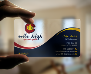 Business Card Design by chandrayaan.creative for Mile High Gourmet Garlic,LLC | Design: #13661517
