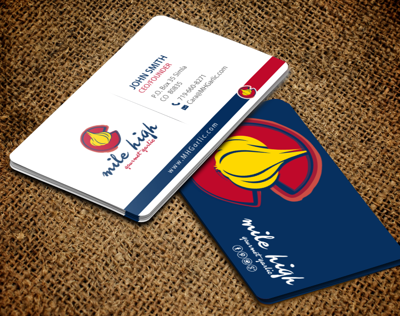 Visitenkarten-Design von chandrayaan.creative für Mile High Gourmet Garlic,LLC | Design #13661530