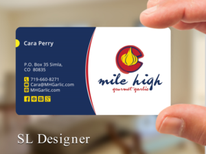 Business Card Design by SL Designer for Mile High Gourmet Garlic,LLC | Design: #13670449
