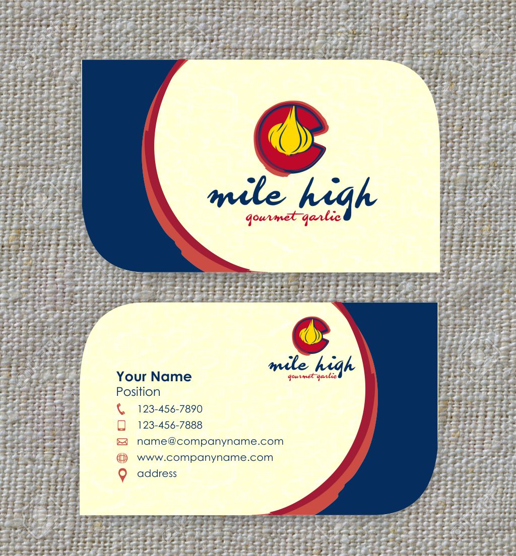 Business Card Design by IneseRo for Mile High Gourmet Garlic,LLC | Design #13654165