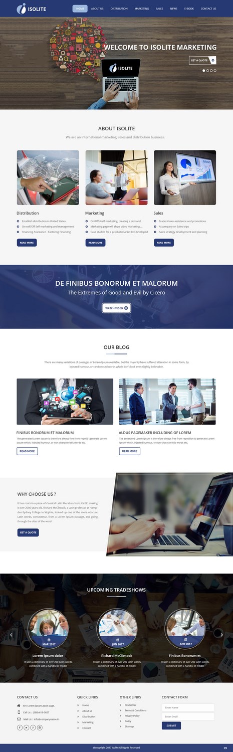 Wordpress Design by pb for Isolite Marketing | Design #13665724