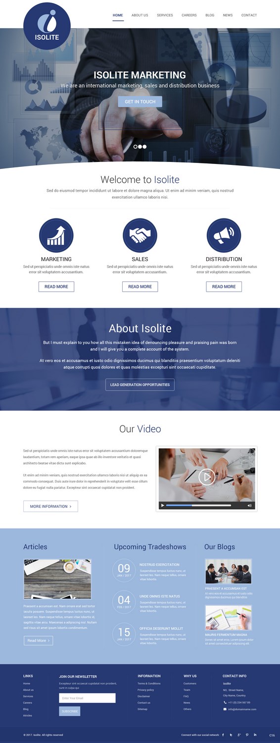 Design Wordpress par pb pour Isolite Marketing | Design #13665729